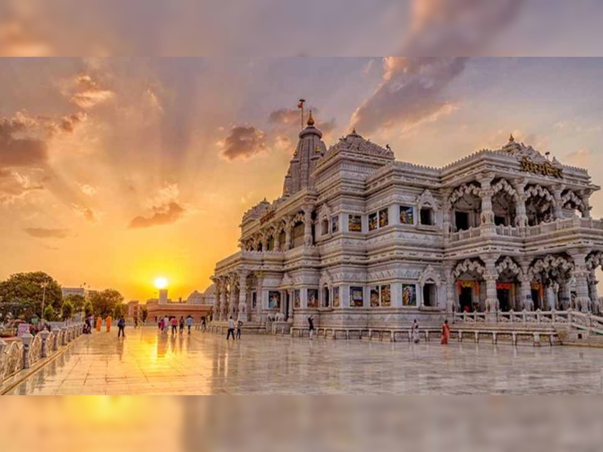 Mathura vrindavan prem mandir reopen after 7 months see splendid images
