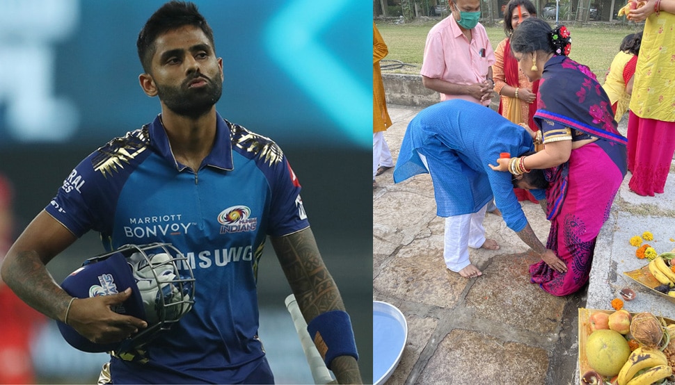 IPL 2020 के बाद Suryakumar Yadav को मिला मां का आशीर्वाद, देखिए तस्वीर