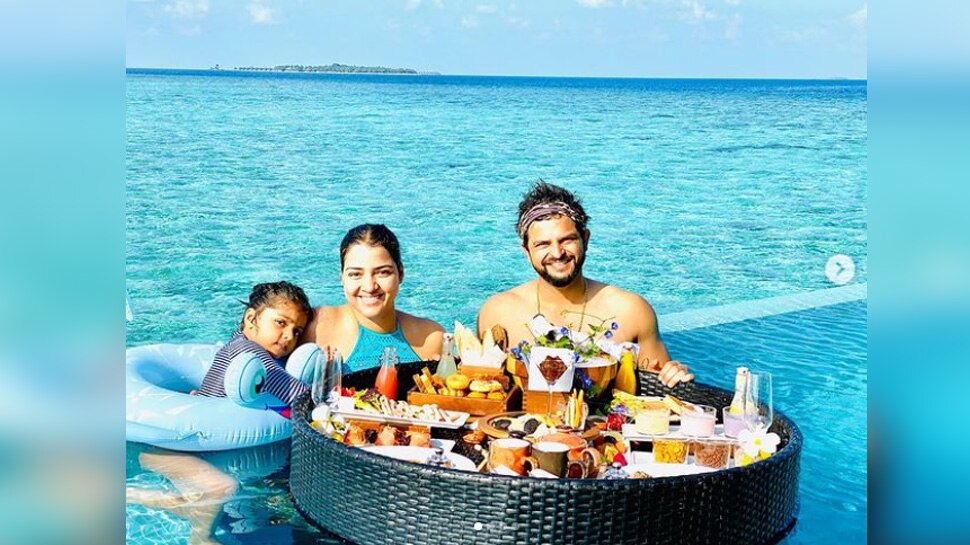 महंगे बीच रिसॉट में रुके हैं रैना Suresh Raina Heritance Aarah