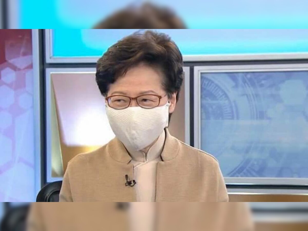 हांगकांग की नेता कैरी लैम. (इमेज सोर्स- ट्विटर)