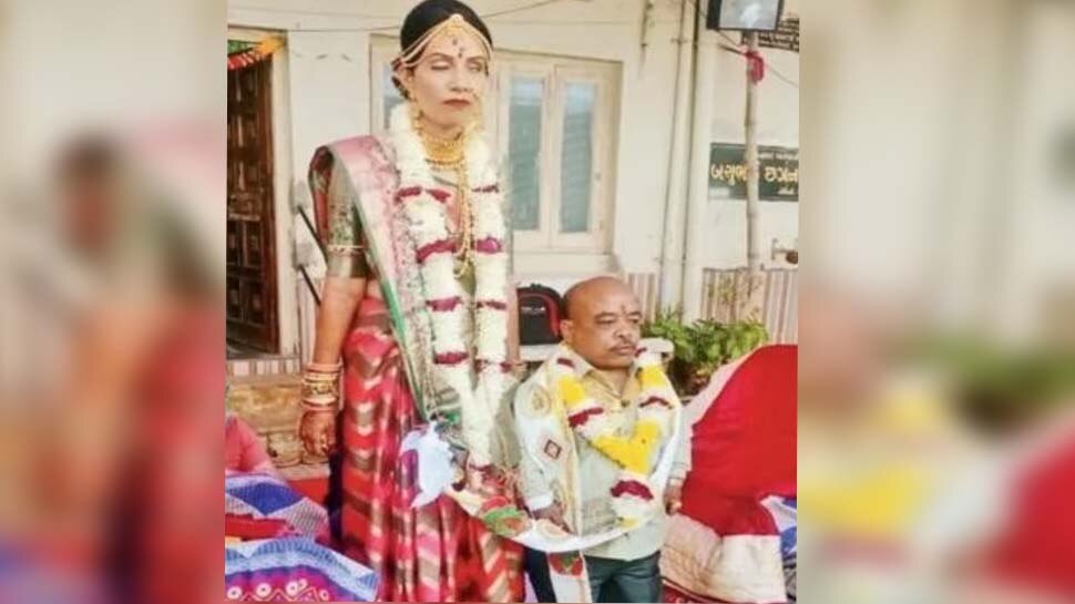 wedding like this a groom of 3 feet age 42 bride of 29 years 5.5 feet height mpsn | एक शादी ऐसी भी: 3 फीट का दूल्हा, 42 की उम्र, 29 बरस की दुल्हन 5.5 फीट हाइट
