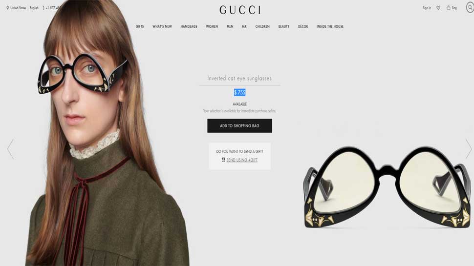 gucci upside down sunglasses