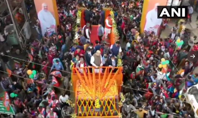 BENGAL ELECTION: ममता के गढ़ में भगवा सैलाब, Amit Shah ने किया भव्य Road Show
