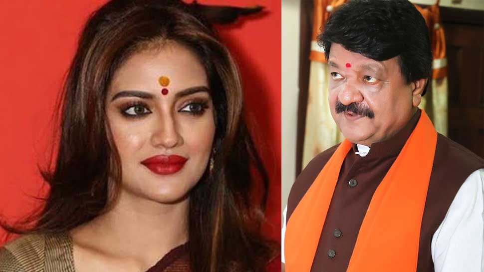 Kailash Vijayvargiya ने Mamata Banerjee की फोटो शेयर कर किया कमेंट, Nusrat Jahan ने किया पलटवार