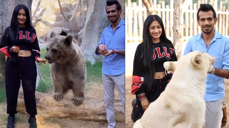 फेम पार्क में मस्ती Yuzvendra Chahal Dhanashree Verma Honeymoon in Fame Park Duabai
