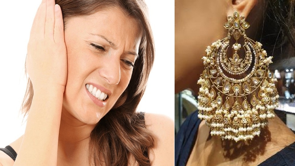 fashion hacks how to carry heavy earrings for long time  Fashion Hacks  कय Heavy Earrings पहनन स आपक कन म हत ह दरद इन Tips स मलग  फयद  Hindi News लइफसटइल