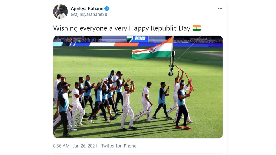 Ajinkya Rahane on Republic Day 2021