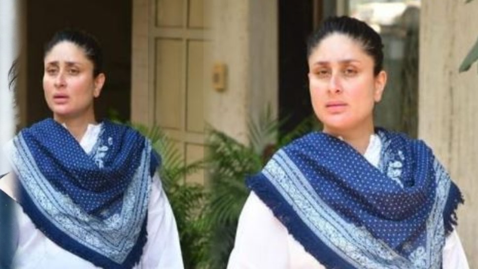 करीना कपूर की आंखें नम Rajiv Kapoor funeral gathering