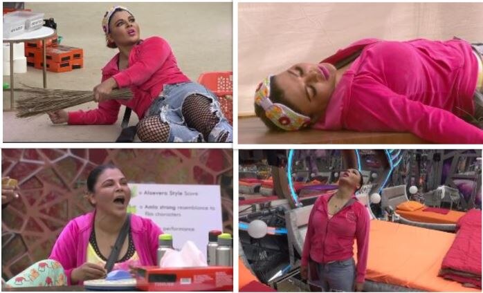 Bigg Boss: नेशनल टेलीविजन पर Rakhi Sawant ने लेटकर लगाई झाड़ू, खुद को बताया कामचोर