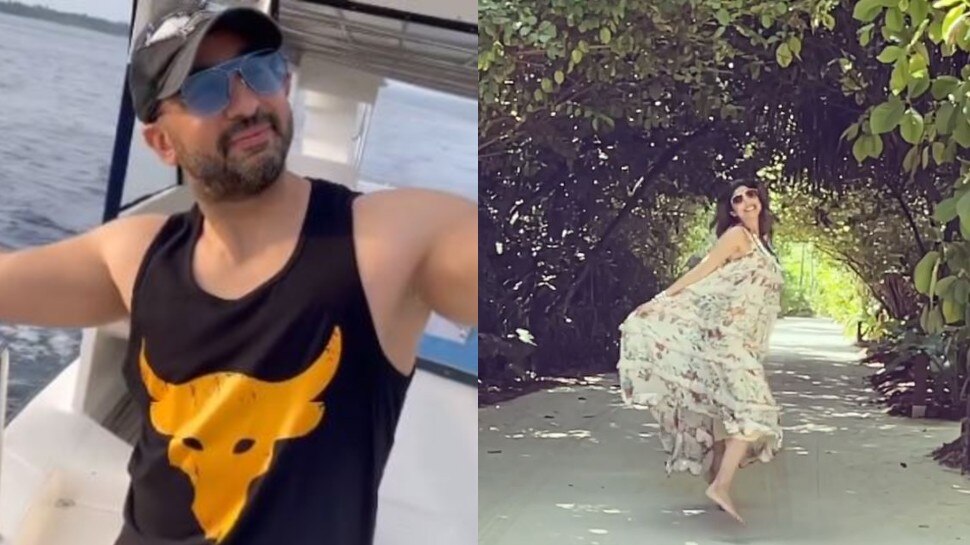 फन मूड में शिल्पा शेट्टी Shilpa Shetty raj kundra maldives vacation