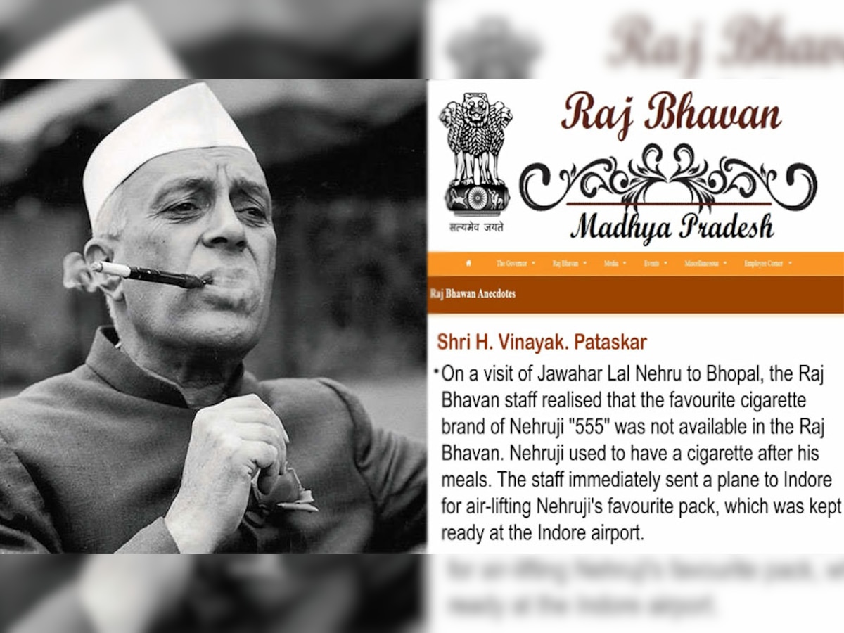 शिवराज सरकार में मंत्री विश्वास सारंग ने राजभवन के एक दस्तावेज का हवाला देते हुए कहा है कि नेहरू के लिए भोपाल से इंदौर हवाई जहाज भेजकर उनका पसंदीदा सिगरेट मंगाया जाता था.