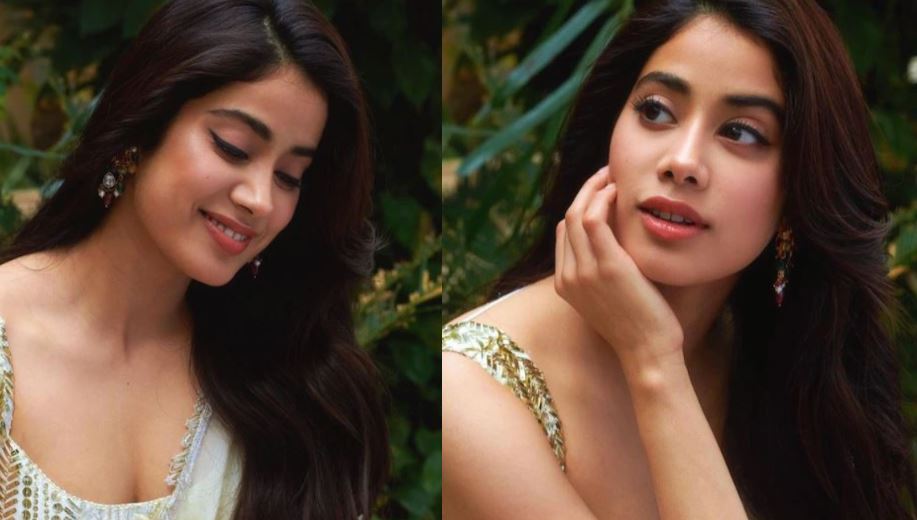 फिल्म &#039;रूही&#039; के प्रमोशन में सिल्वर साड़ी पहन Jhanvi Kapoor ने दिखाया ग्लैमरस अंदाज