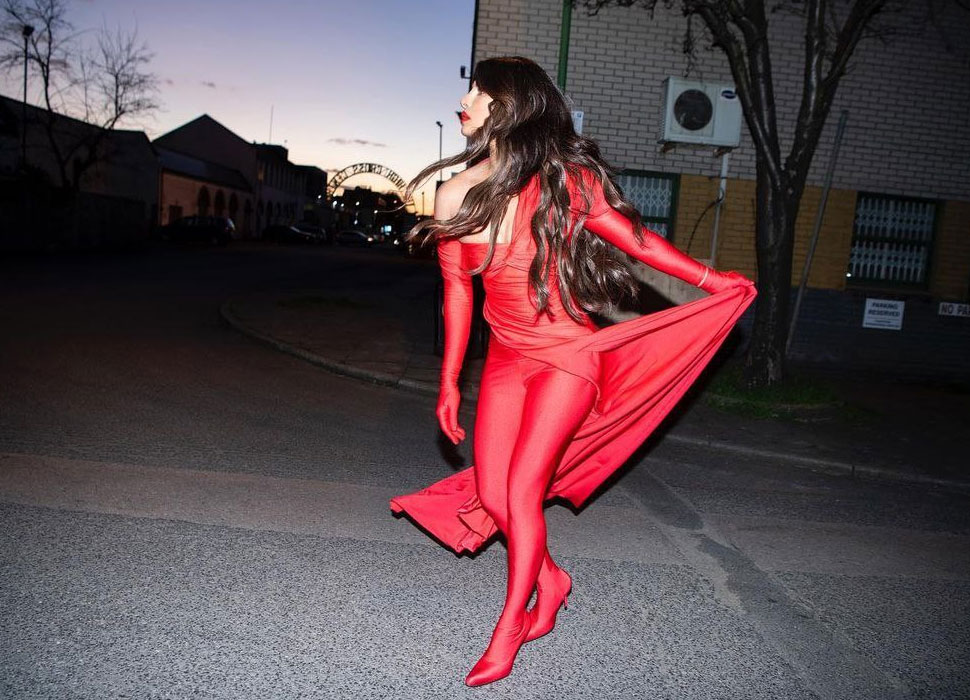 Priyanka Chopra Jonas red gown Instagram photo