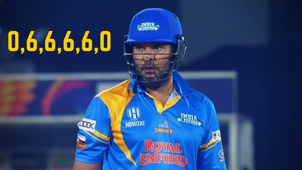 Yuvraj Singh is Back, लगातार चार गेंदों में लगाए 6,6,6,6