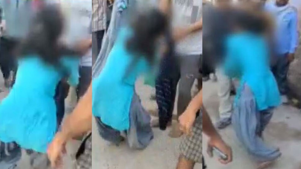 Viral Video: Rajasthan में लोगों ने लड़की को जमकर पीटा, अकेला छोड़ भाग गया Boyfriend