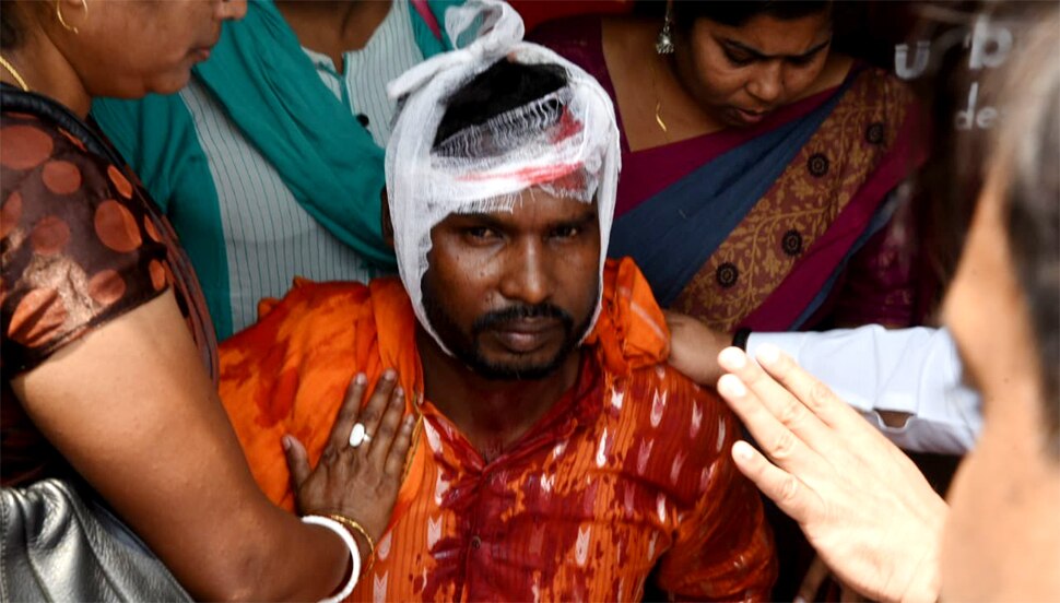 नंदीग्राम में केंद्रीय मंत्री की रैली पर हमला, एक कार्यकर्ता बुरी तरह जख्मी