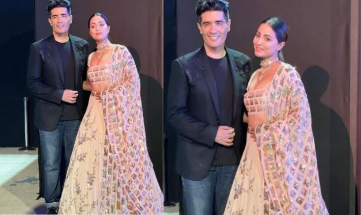 ट्रोलिंग के बाद हिना खान ने लहंगा पहन मनीष मल्होत्रा के शो में किया रैंप वॉक