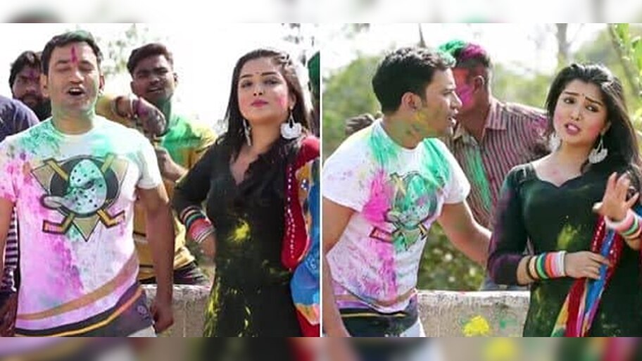 फिर वायरल हुआ निरहुआ-आम्रपाली का गाना Holi Mein GST Jor Ke, देखिए VIDEO