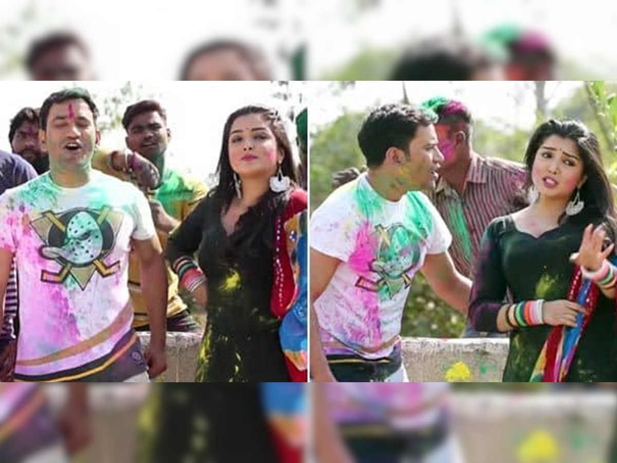 फिर वायरल हुआ निरहुआ-आम्रपाली का गाना Holi Mein GST Jor Ke, देखिए VIDEO