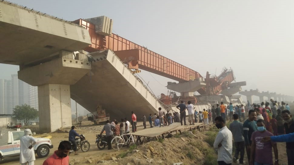 Gurugram Dwarka Expressway पर Under Construction Flyover का हिस्सा गिरा, 3 मजदूर घायल