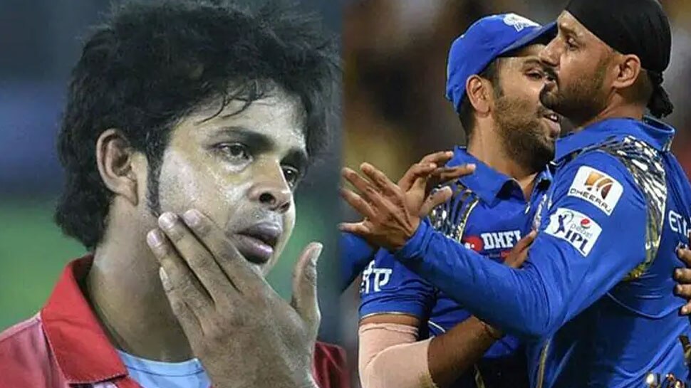 हरभजन ने जड़ा श्रीसंत को थप्पड़ Harbhajan slapped Sreesanth
