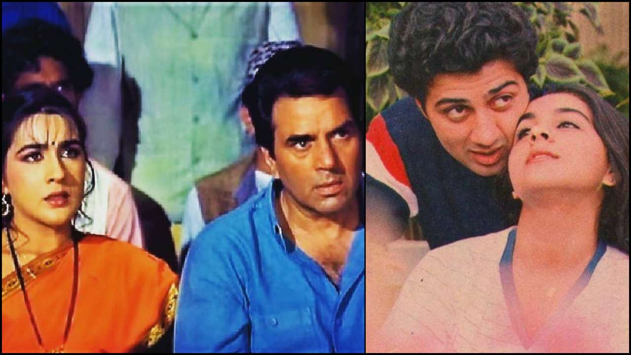 अमृता सिंह के साथ धर्मेंद्र और सनी देओल Amrita Singh with Dharmendra and Sunny Deol