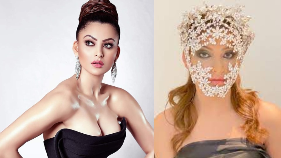 Urvashi Rautela Wore Diamond Masquerade Get Trolled Urvashi Rautela न च हर पर पहन अज ब गर ब म स क ल ग जमकर करन लग ट र ल Hindi News ब ल व ड