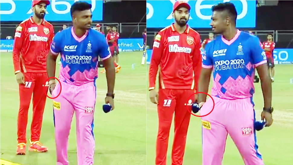 ipl 2021 rajasthan royals captain sanju samson toss coin pocket |Video: टॉस  के समय Sanju Samson ने किया ऐसा काम, देखते रह गए मैच रेफरी और राहुल| Hindi  News
