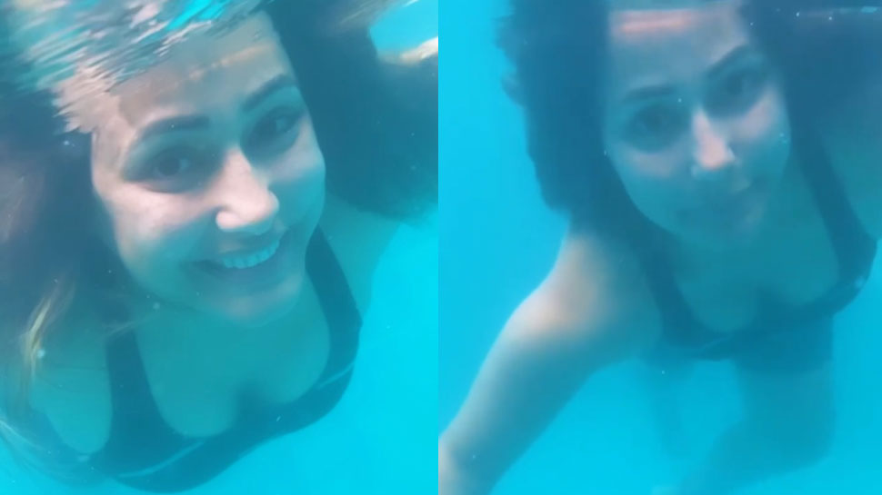 Hina Khan ने अंडर वॉटर VIDEO से मचाई सनसनी, फैंस बोले- 'जलपरी'