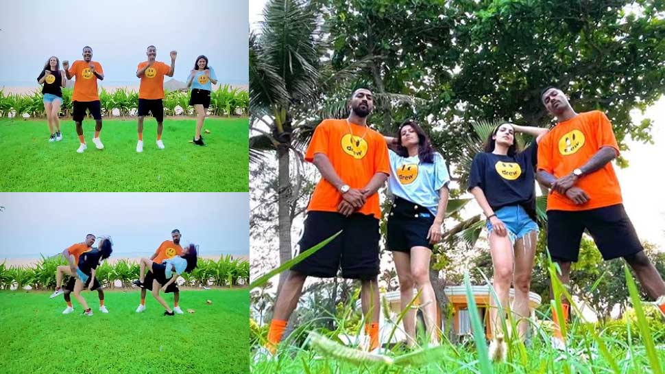 IPL 2021: Hadrik Pandya और Krunal Pandya ने पत्नियों के साथ Garden में किया Cool Dance, देखिए VIDEO
