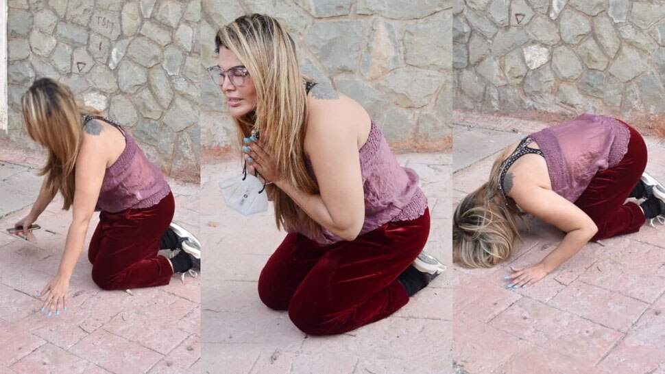 बीच सड़क पर सबके सामने फूट-फूट कर रोईं Rakhi Sawant, इस VIDEO में जानिए वजह