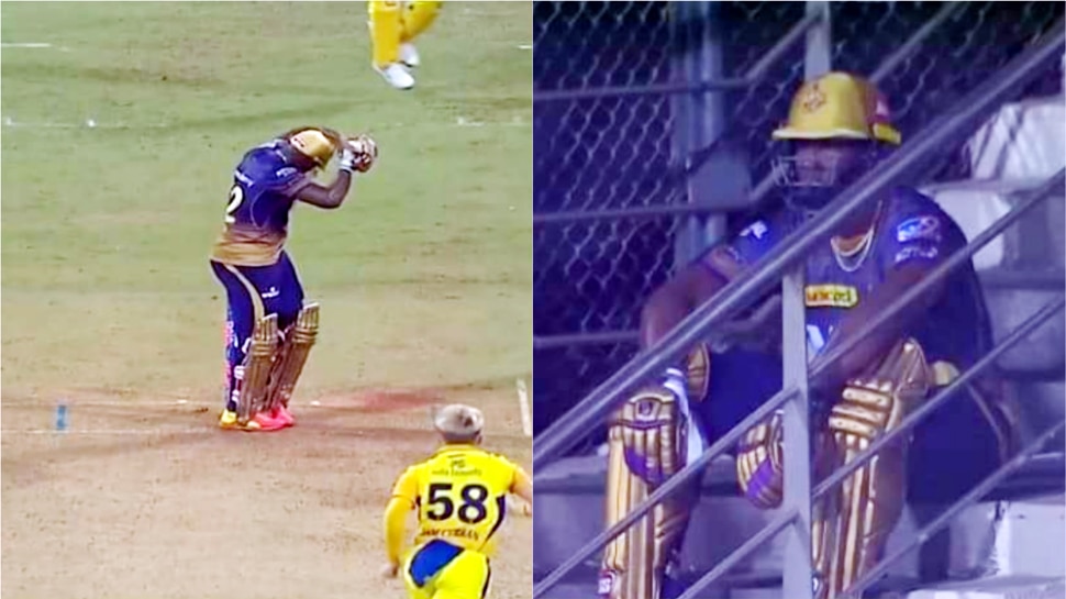 IPL 2021: आउट होने के बाद ड्रेसिंग रूम की सीढ़ियों पर बैठ गए Andre Russell, फैंस ने किए ऐसे कमेंट्स