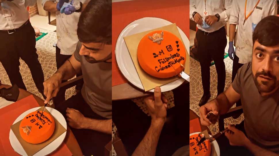 IPL 2021: Instagram पर Rashid Khan के हुए 2 Million Followers, SRH टीम के साथ यूं किया Celebrate