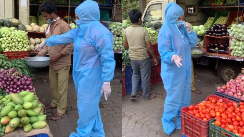 Mumbai में बढ़ रहा कोरोना का कहर, Rakhi Sawant ने PPE Kit पहन घर से बाहर रखा कदम