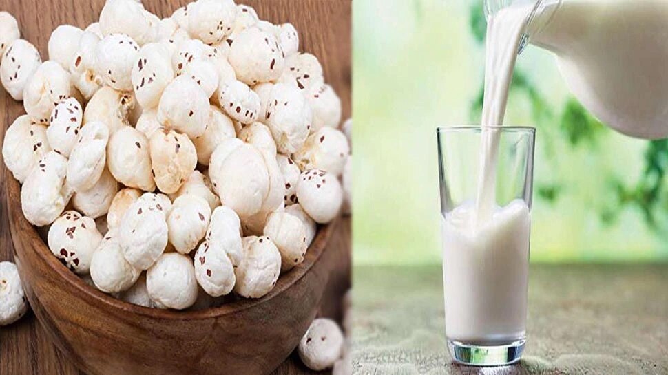 अच्छी नींद के लिए दूध में मिलाकर खाएं मखाना makhana with milk