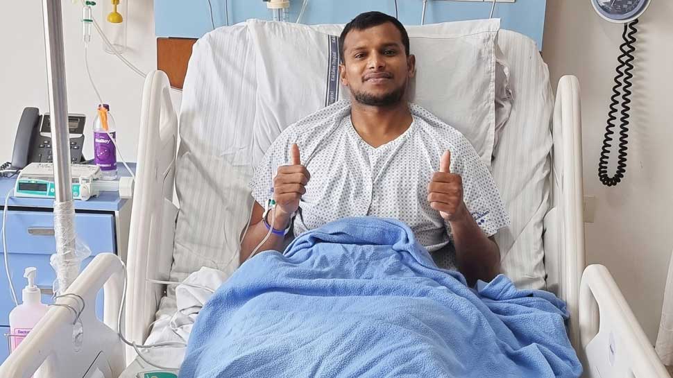 IPL 2021: T Natarajan के घुटने की हुई सर्जरी, अस्पताल से फैंस को दिया खास मैसेज