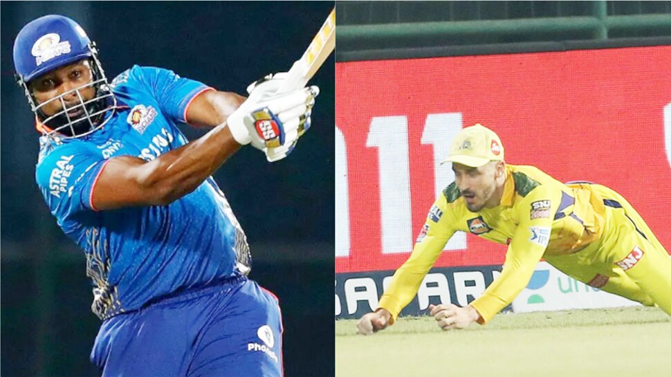 IPL 2021: CSK की हार के बड़े विलेन साबित हुए Faf du Plessis, Kieron Pollard का कैच छोड़कर तय की हार