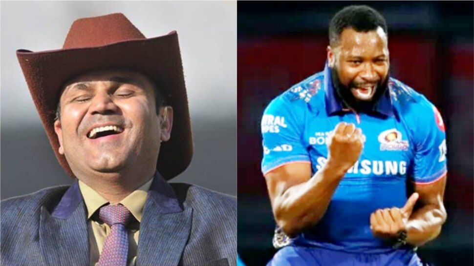 IPL 2021: Kieron Pollard की 'तबाही' पर Virender Sehwag का मजेदार कमेंट, 'पॉली काका ने क्या भिगो-भिगोकर मारा'