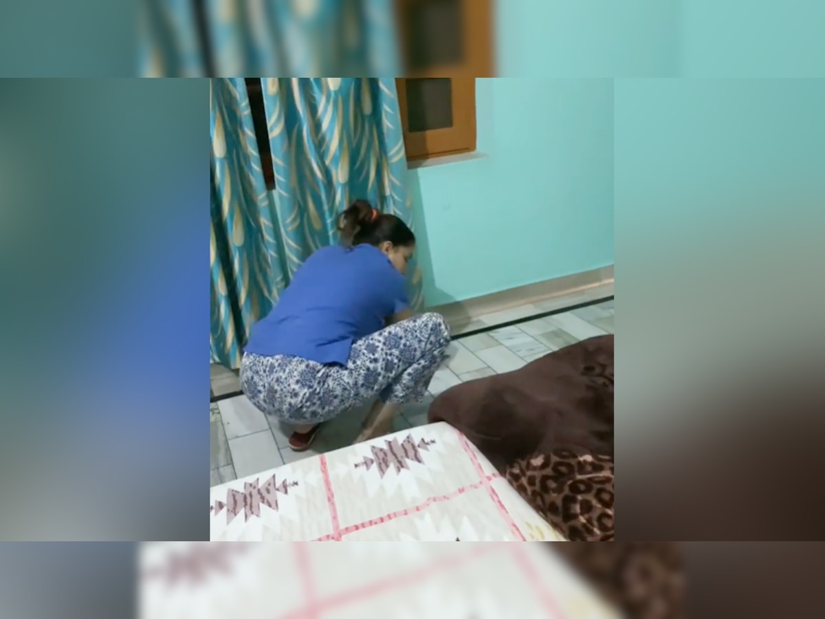 Sapna Choudhary का देसी अंदाज: घर में पोछा लगाते हुए VIDEO हुआ VIRAL
