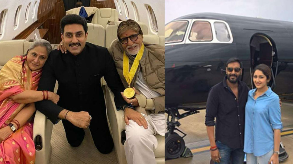इन स्टार्स ने शेयर कीं जेट की तस्वीरें Private Jet stories of Bollywood actors