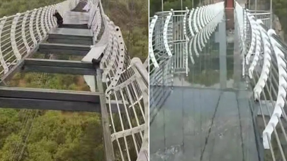 90 किलोमीटर प्रति घंटे की रफ्तार से आई आंधी से टूटा China का Glass Bridge, 330 फीट की ऊंचाई पर लटका रहा युवक