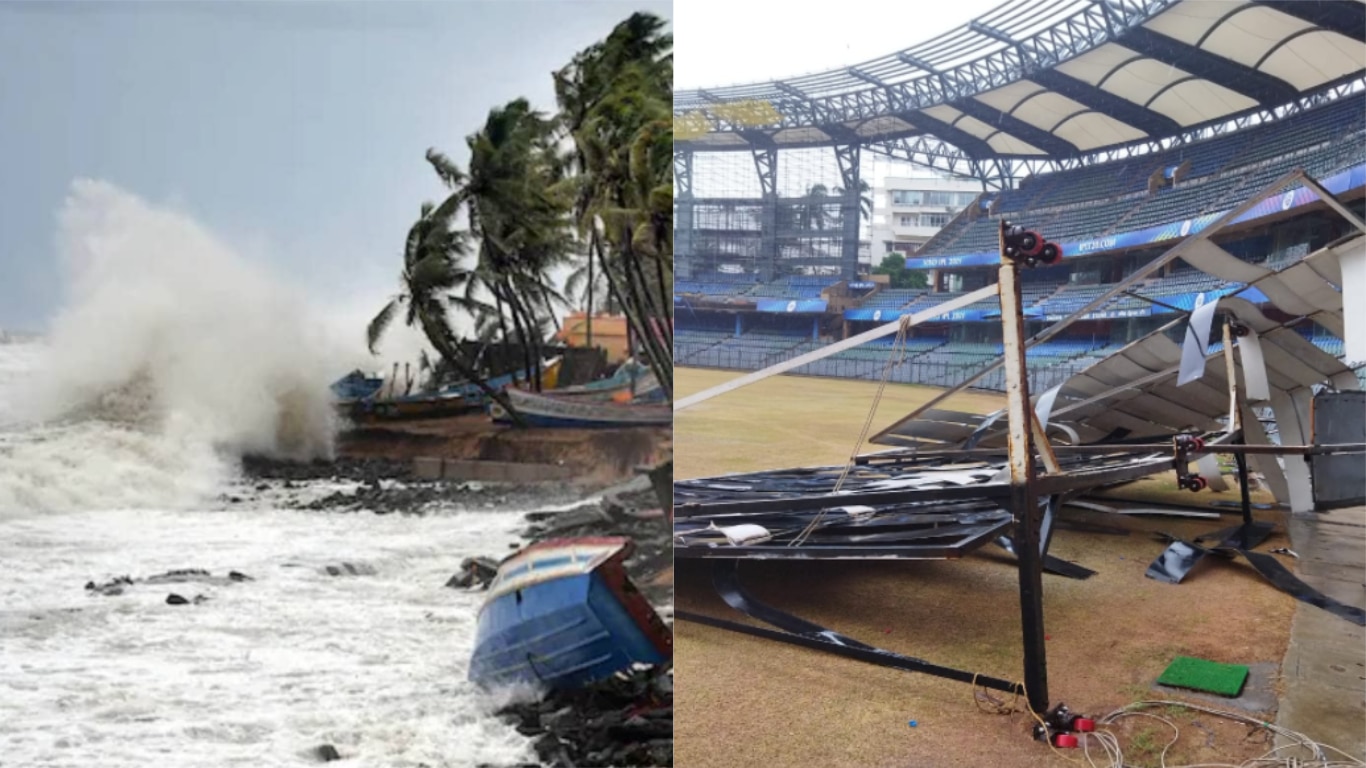 Tauktae Cyclone ने Wankhede Stadium में मचाई तबाही, ऐसा हो गया स्टैंड्स का हाल; Photo Viral