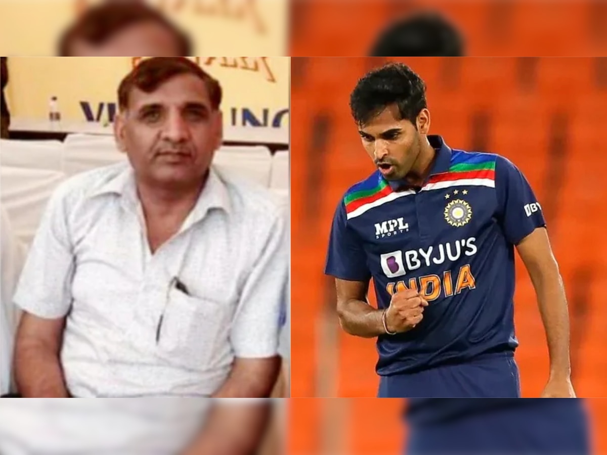 Bhuvneshwar Kumar and his father kiranpal singh