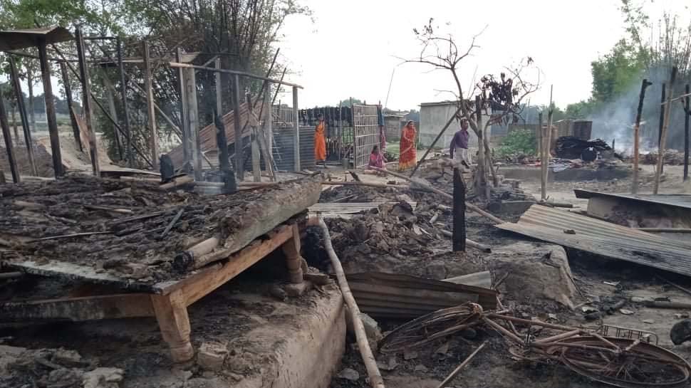 बिहार के पूर्णिया में दलित परिवारों पर भीड़ का हमला, घरों में लगाई आग, जानिए पूरा मामला