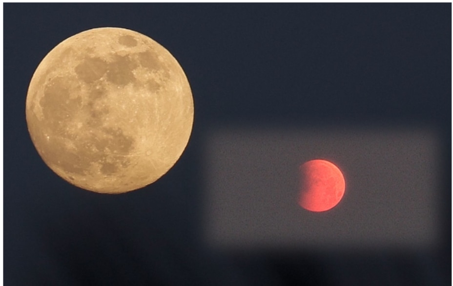 आसमां की ओर देखिए, एक साथ नजर आ रहे हैं ब्लड मून और सुपर मून
