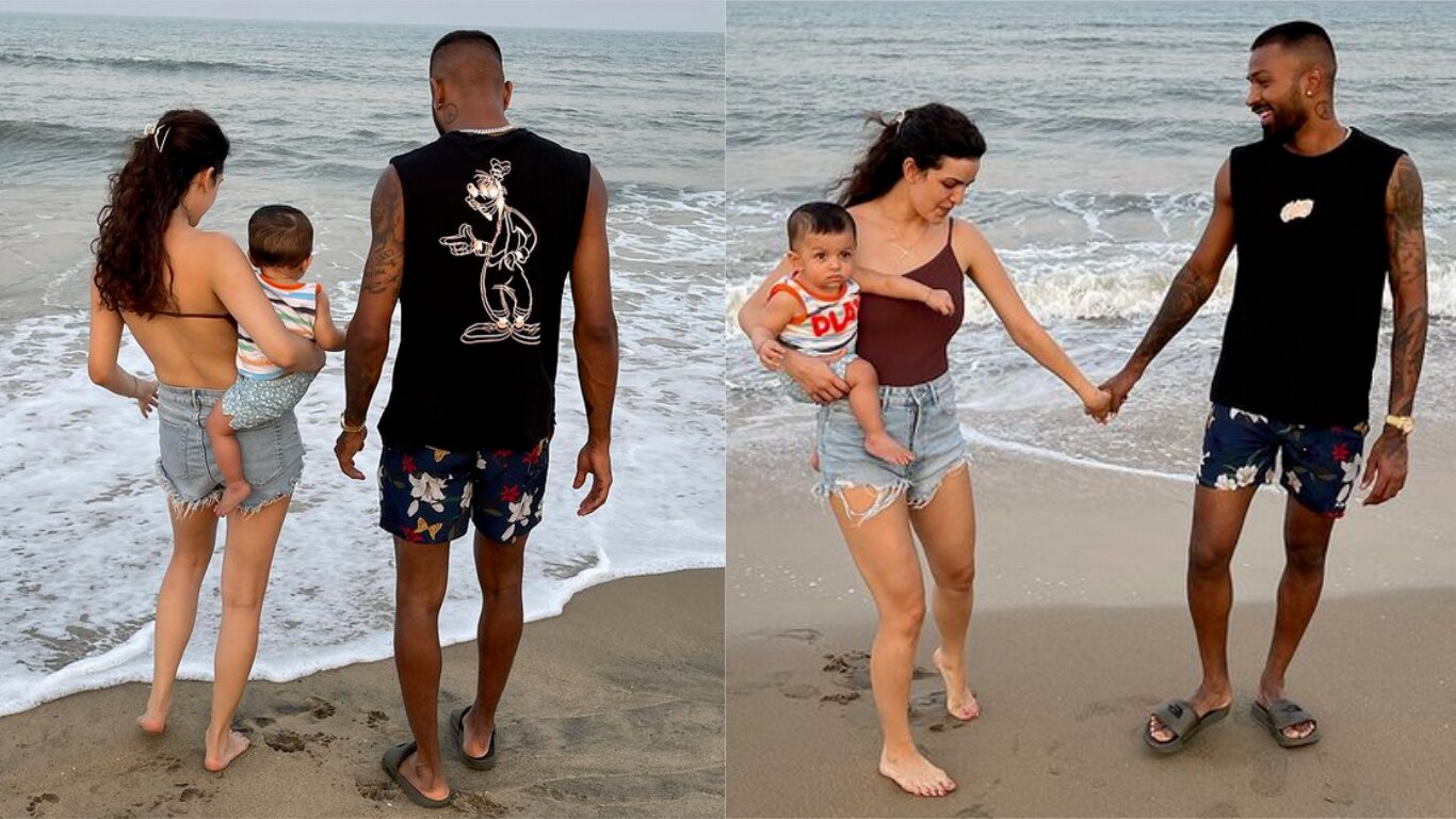 Hardik Pandya की समंदर किनारे परिवार संग फुल मस्ती, सोशल मीडिया पर वायरल हो रही ये Photos