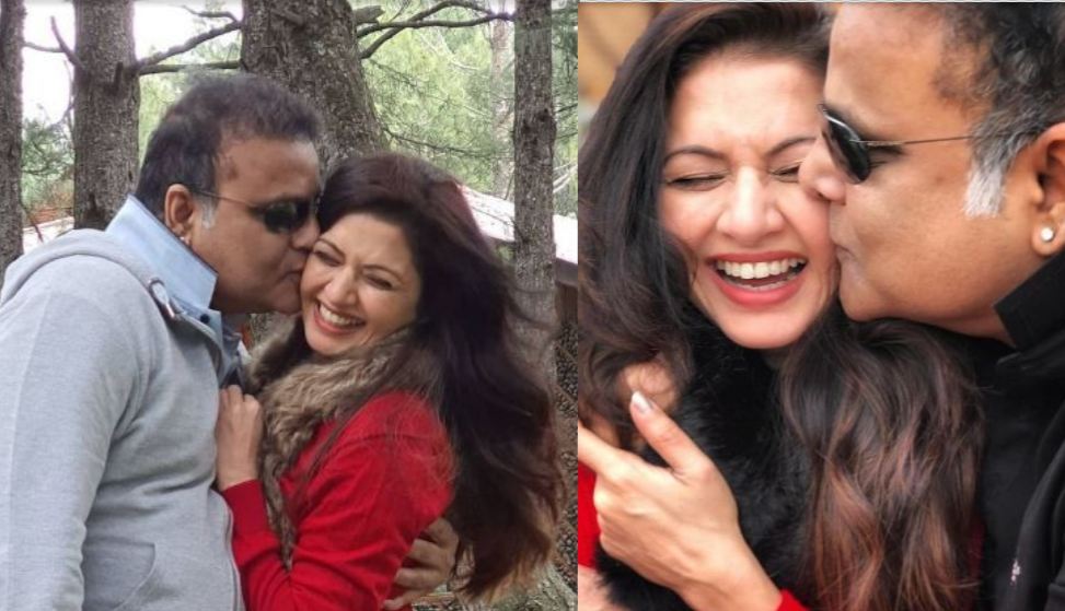 पति हिमालय के साथ रोमांटिक अंदाज में नजर आईं भाग्यश्री, कहा 'किस्सा किस का'