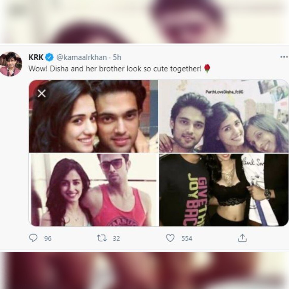 ट्वीट में कही ये बात Viral photos of Parth Samthan and Disha Patani