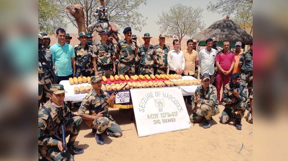 BSF ने बीकानेर बॉर्डर पर बरामद की 54 किलो हेरोइन, अब तक का सबसे बड़ा सीजर