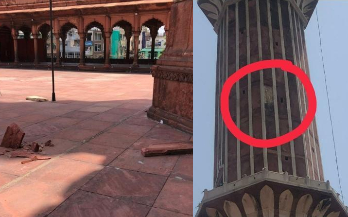 तेज आंधी में जामा मस्जिद के मीनार का पत्थर गिरा, शाही इमाम ने PM मोदी को लिखा खत तेज आंधी में जामा मस्जिद के मीनार का पत्थर गिरा, शाही इमाम ने PM मोदी को लिखा खत